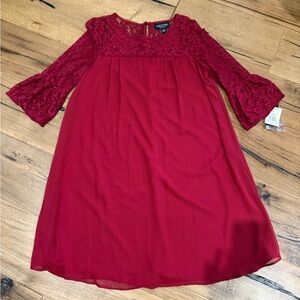 Perceptions New YORK women’s  Dress in Rich Red Lace